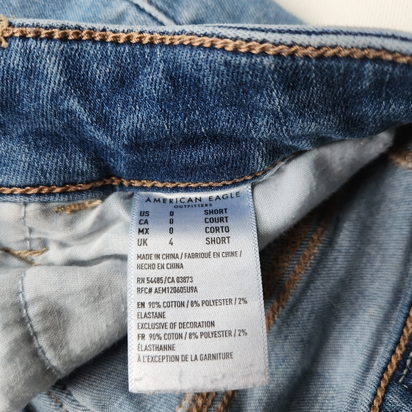 American Eagle Womens Stretch Skinny Blue Jeans Denim Size 0 - Picture 4 of 14